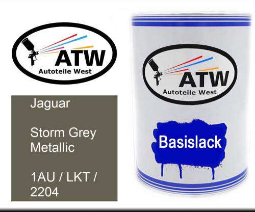 Jaguar, Storm Grey Metallic, 1AU / LKT / 2204: 500ml Lackdose, von ATW Autoteile West.